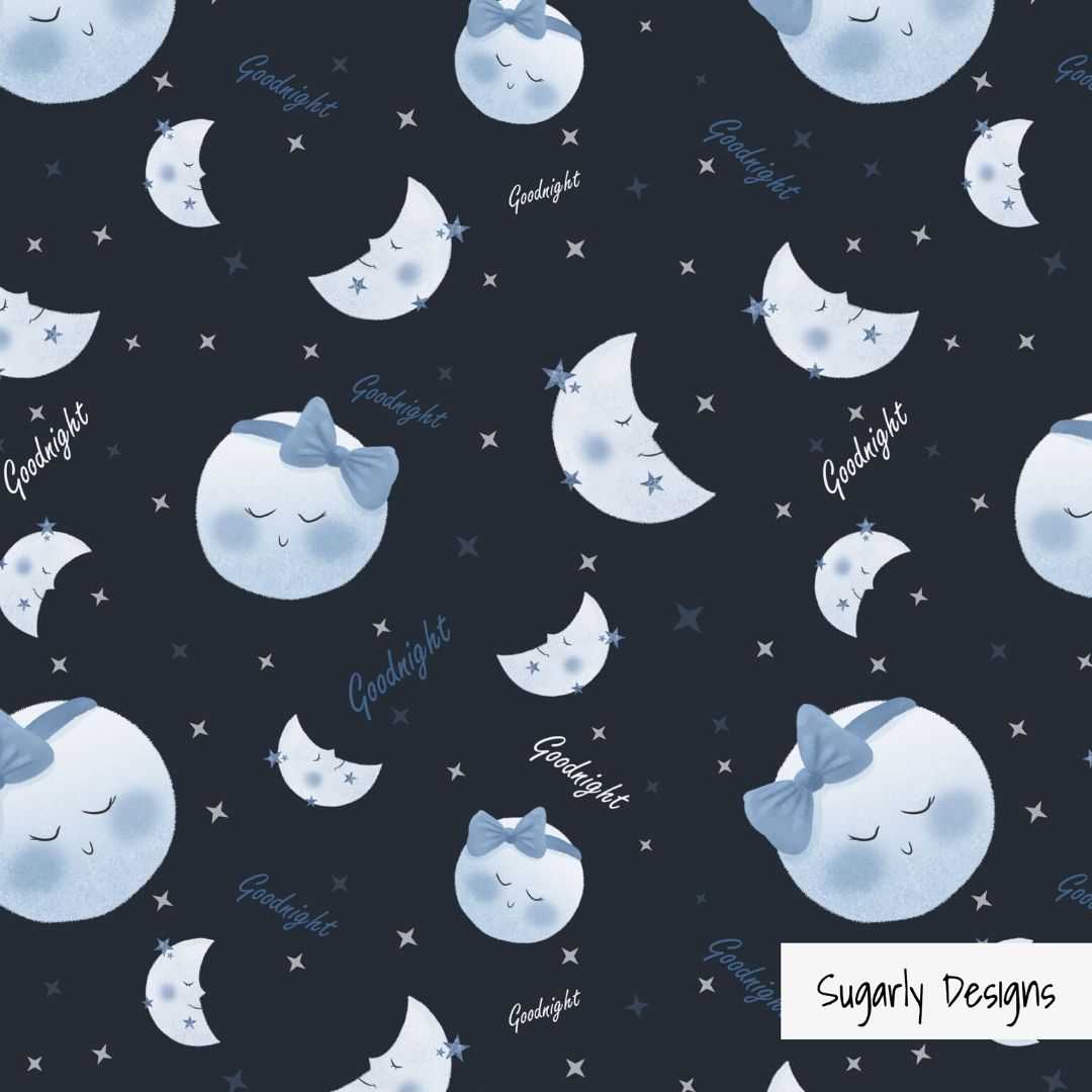 moons and stars pattern