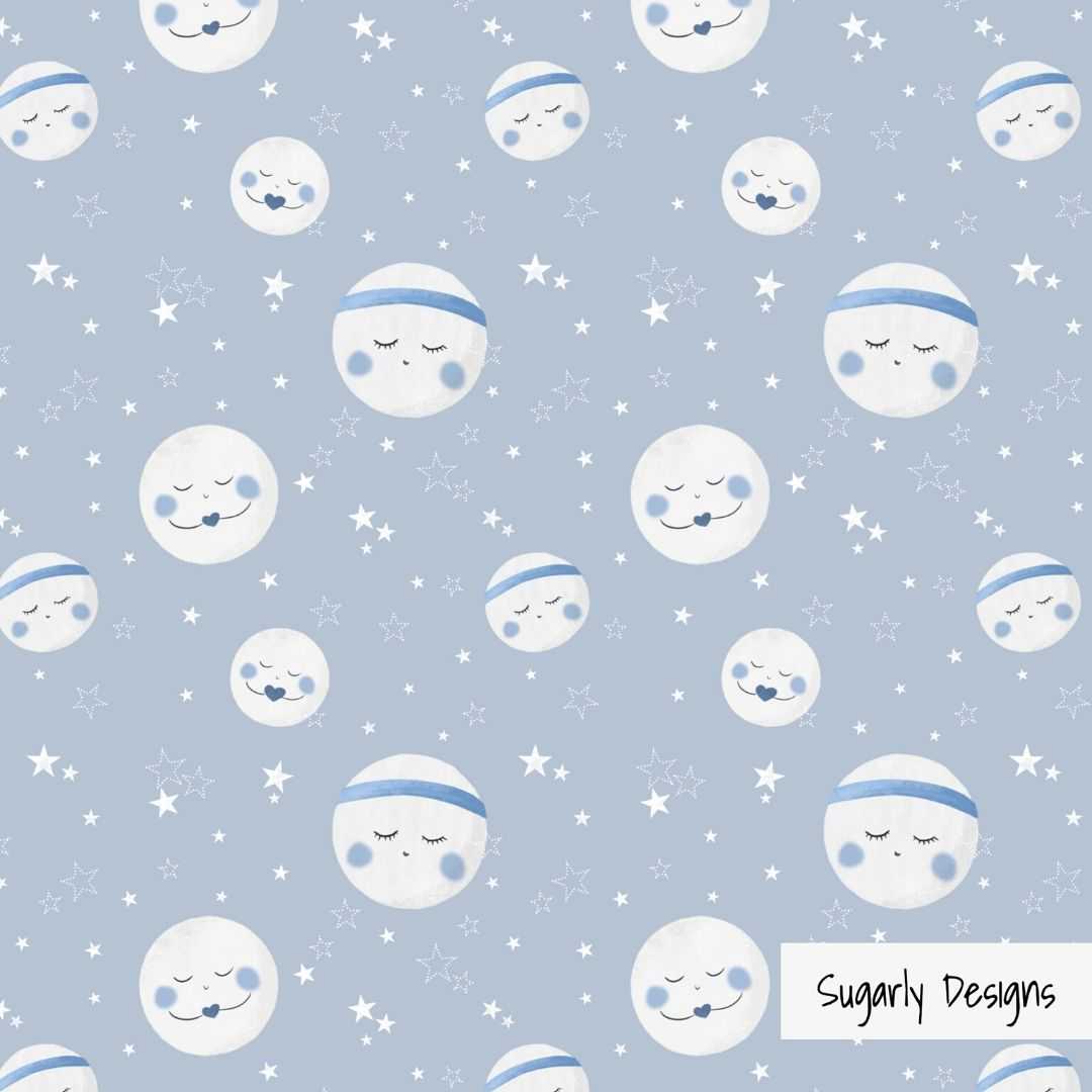 moons and stars pattern