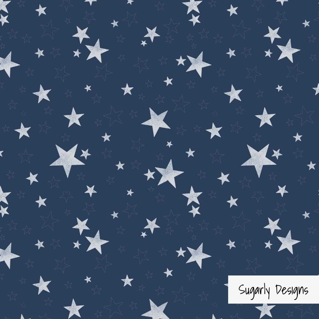 moons and stars pattern